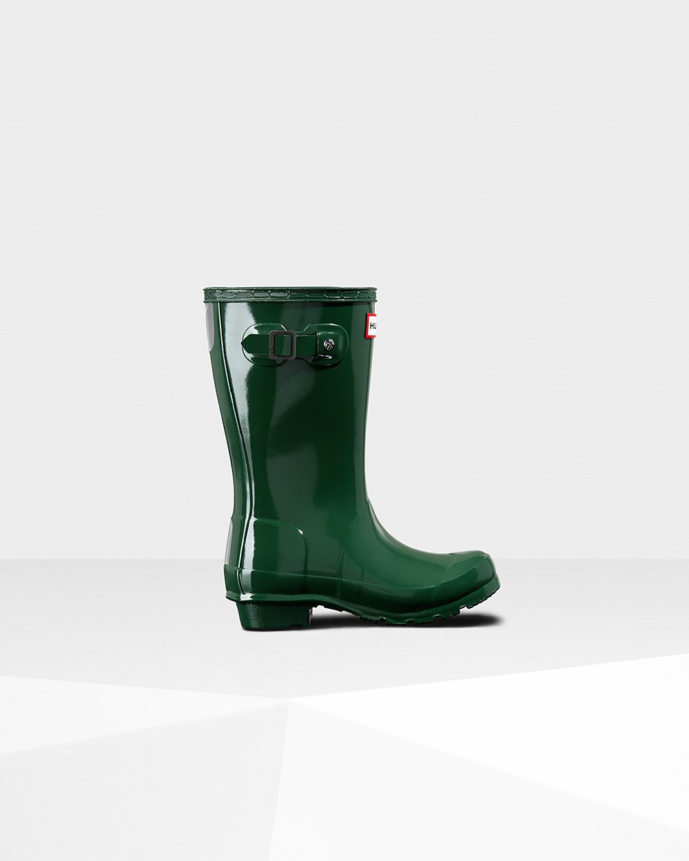 Bottes de Pluie Hunter Original Grands Gloss Enfant Vert FIJXTWU-76